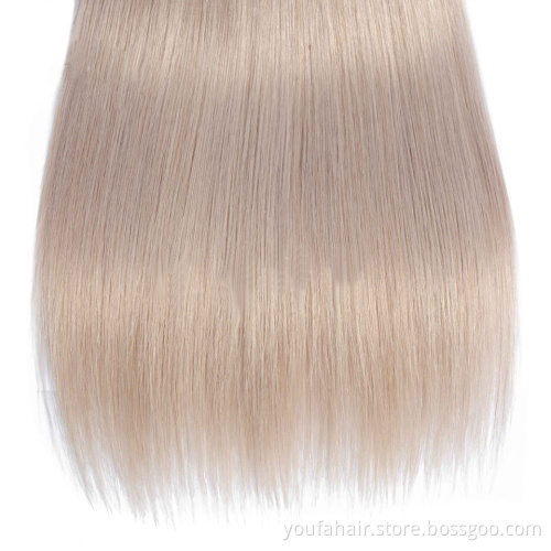 Brazilian Hair Silky Straight 100% Human Hair Bundles Silver Ombre Color Two Tone Light 1b Gray Virgin Remy Hair Extension Weave
